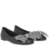 Ballerina Eden in pelle con fiocco colore nero