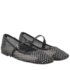 Ballerina Eden in rete con strass colore nero