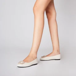 Ballerina Goldie con accessorio strass colore avorio