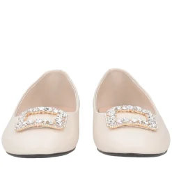 Ballerina Goldie con accessorio strass colore avorio