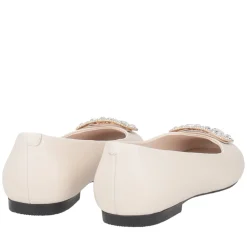 Ballerina Goldie con accessorio strass colore avorio