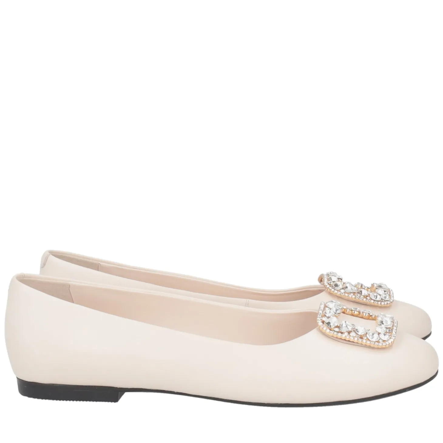 Ballerina Goldie con accessorio strass colore avorio