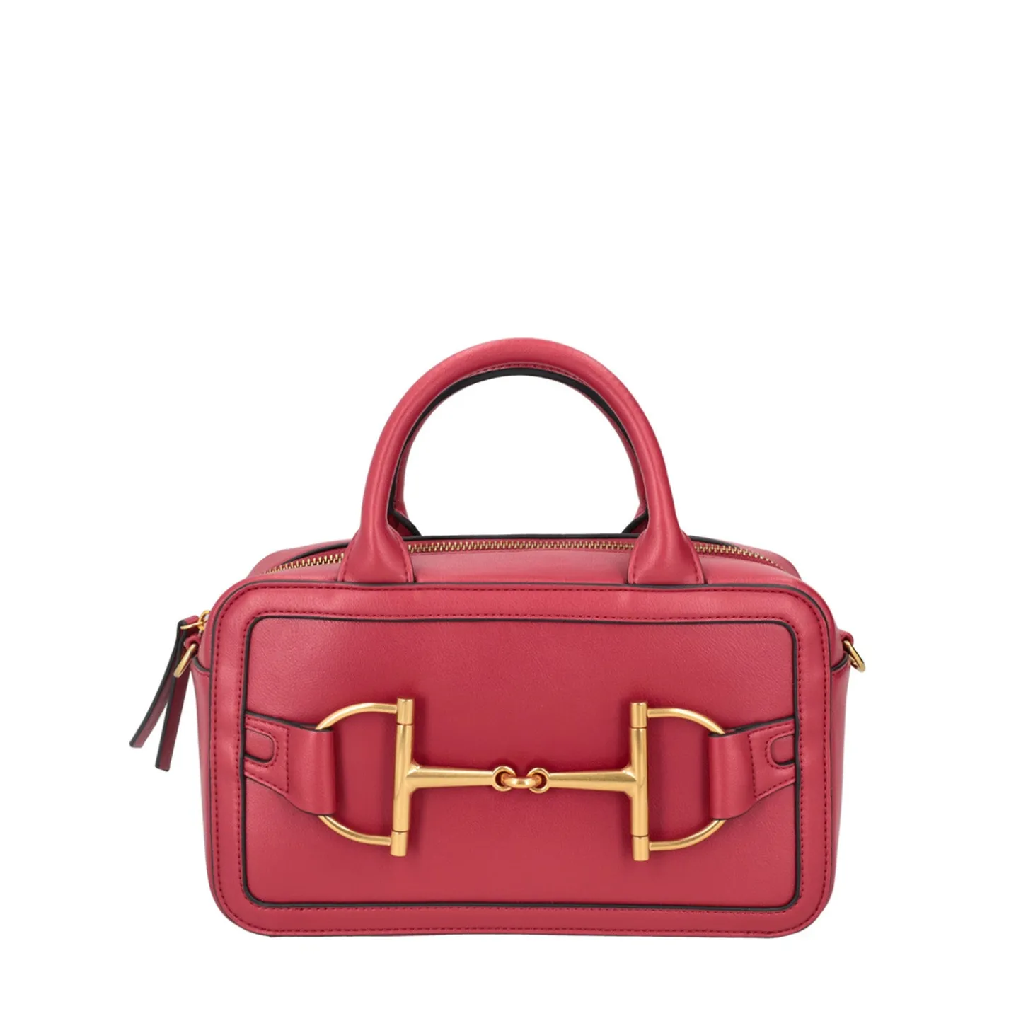 BAULETTO POSITANO CON ACCESSORIO STAFFA COLORE ROSSO SCURO