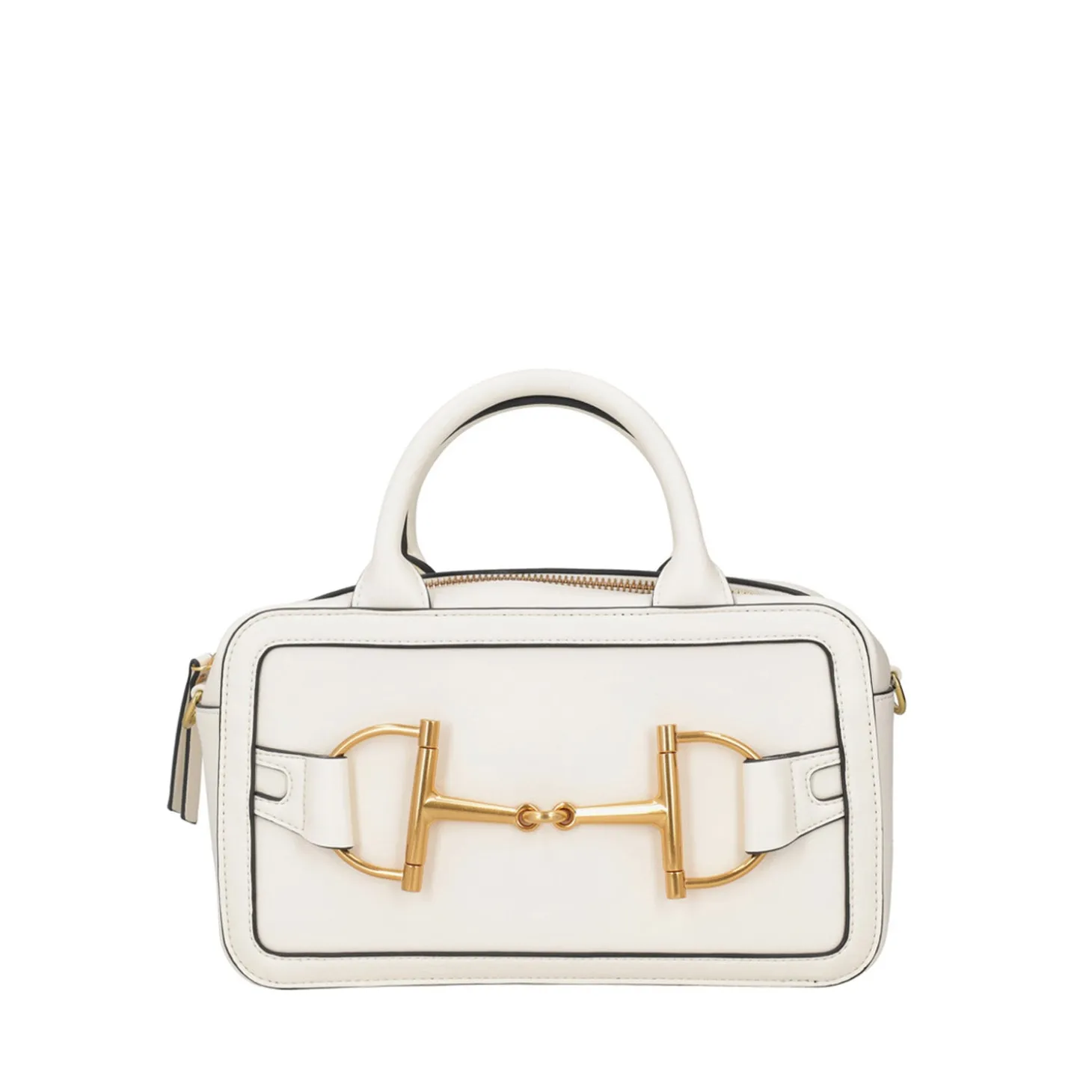 BAULETTO POSITANO CON ACCESSORIO STAFFA COLORE AVORIO
