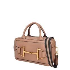 BAULETTO POSITANO CON ACCESSORIO STAFFA COLORE CUOIO
