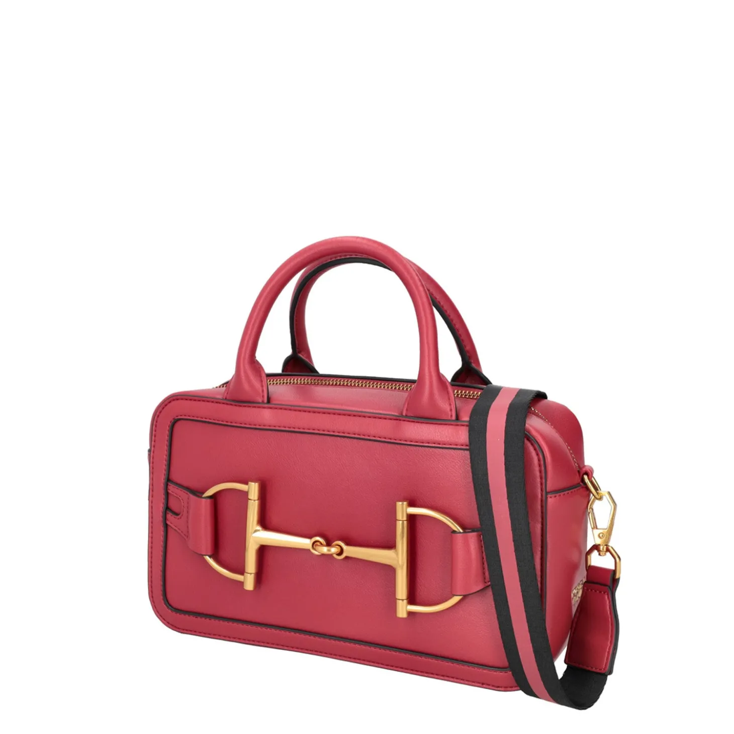 BAULETTO POSITANO CON ACCESSORIO STAFFA COLORE ROSSO SCURO