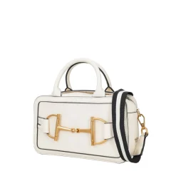 BAULETTO POSITANO CON ACCESSORIO STAFFA COLORE AVORIO