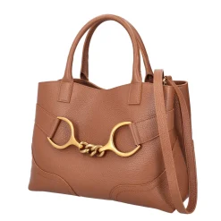 Borsa a mano grande Cecilia colore cuoio