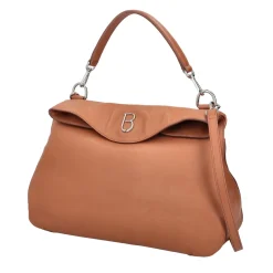 Borsa a mano grande Rebecca in pelle colore cuoio
