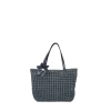 BORSA A MANO INTRECCIATA JEANS CON BUSTA INTERNA COLORE BLU