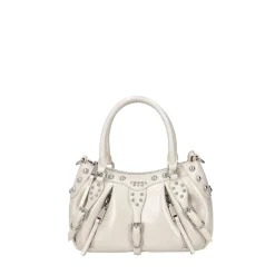 Borsa a mano Lea in pelle colore avorio