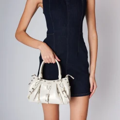 Borsa a mano Lea in pelle colore avorio