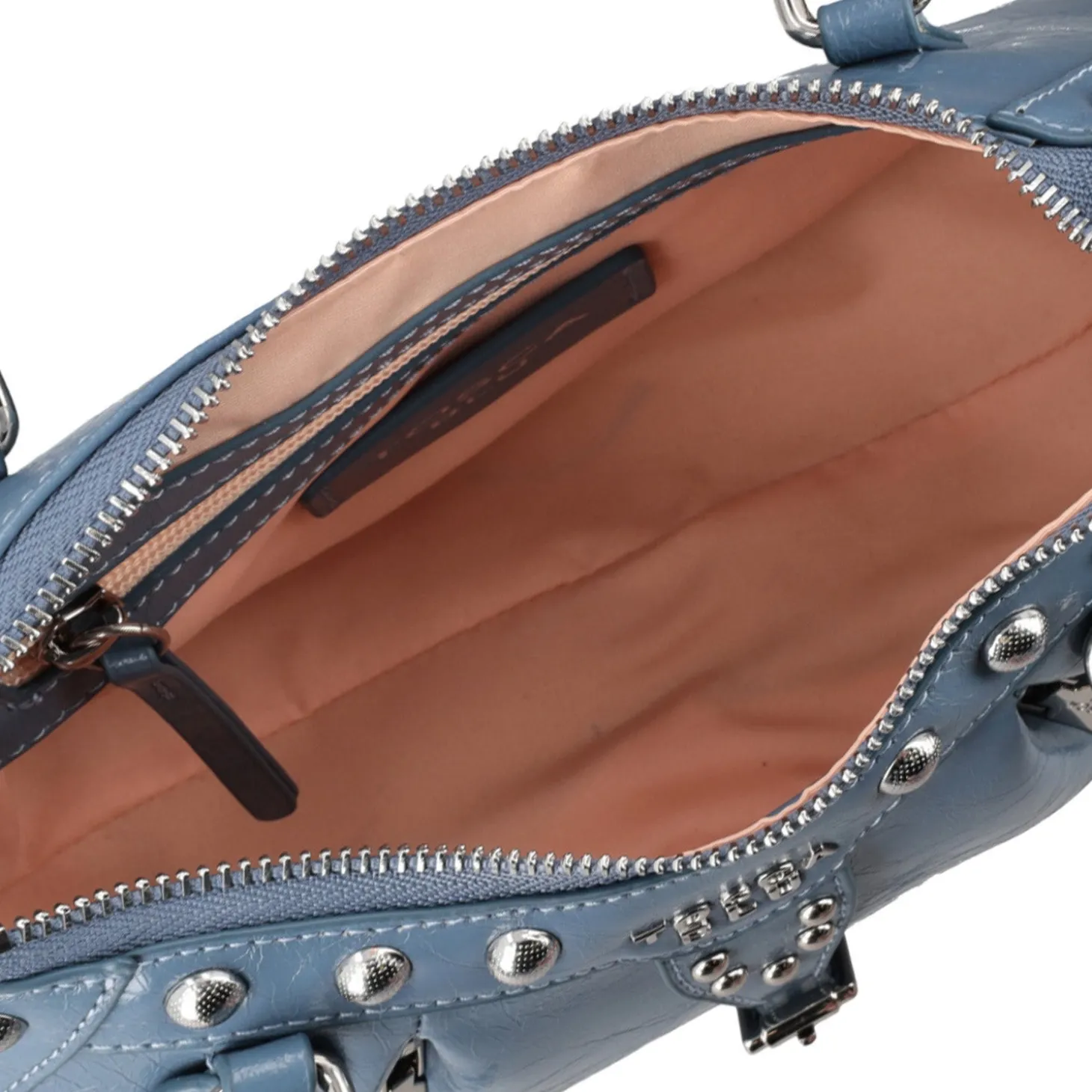 Borsa a mano Lea in pelle colore blu