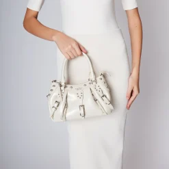 Borsa a mano Lea in pelle colore avorio