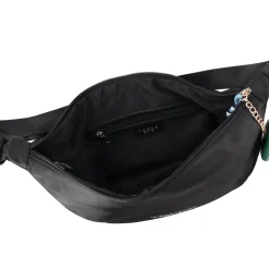 BORSA A SPALLA LIQUIRIZIA CON CHARM COLORE NERO