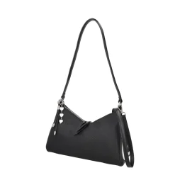 BORSA A SPALLA LOVE CON DETTAGLI CUORE COLORE NERO