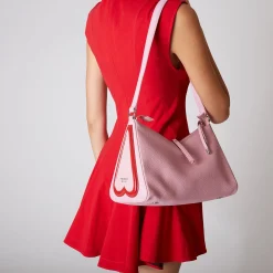 BORSA A SPALLA LOVE CON DETTAGLI CUORE COLORE ROSA
