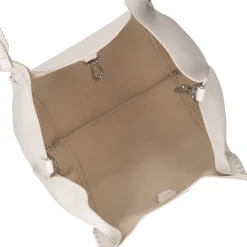 Borsa a spalla Marcella con intreccio colore avorio