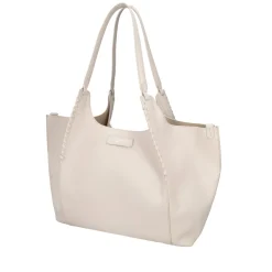 Borsa grande con intreccio Marcella colore avorio