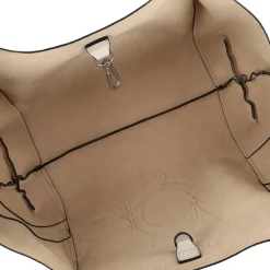 Borsa grande con patch Marcella colore avorio