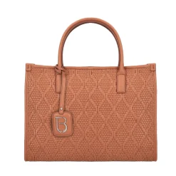 Borsa grande intrecciata Melania colore cuoio