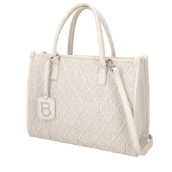 Borsa grande intrecciata Melania colore avorio