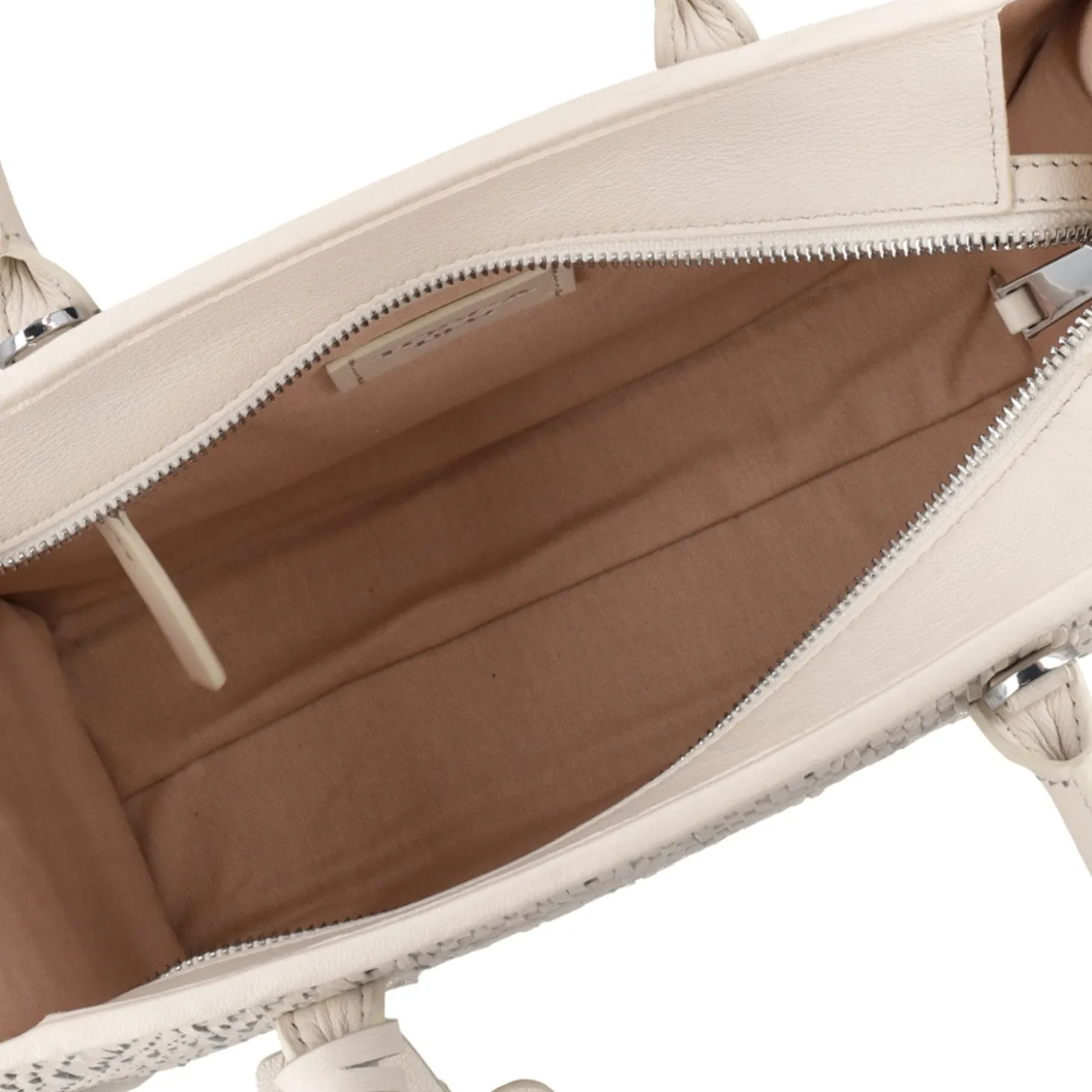 Borsa grande intrecciata Melania colore avorio