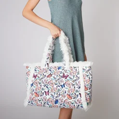 BORSA MARE MARATEA CON FRANGE COLORE MULTICOLOR