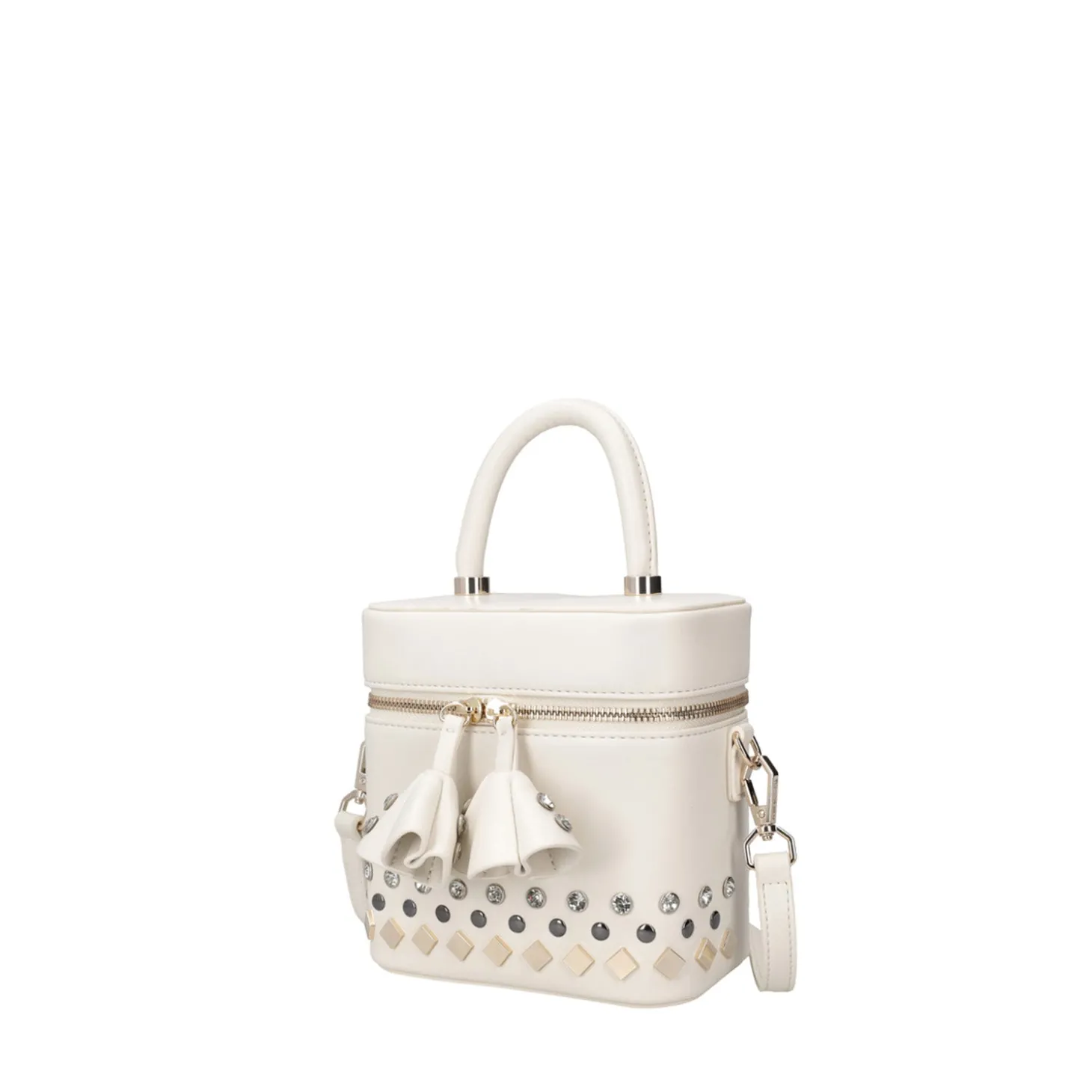 BORSA RIGIDA PALINURO CON BORCHIE COLORE BIANCO