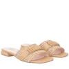 Ciabatta Nancy in raffia colore beige