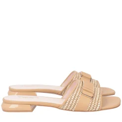 Ciabatta Nancy in raffia colore beige