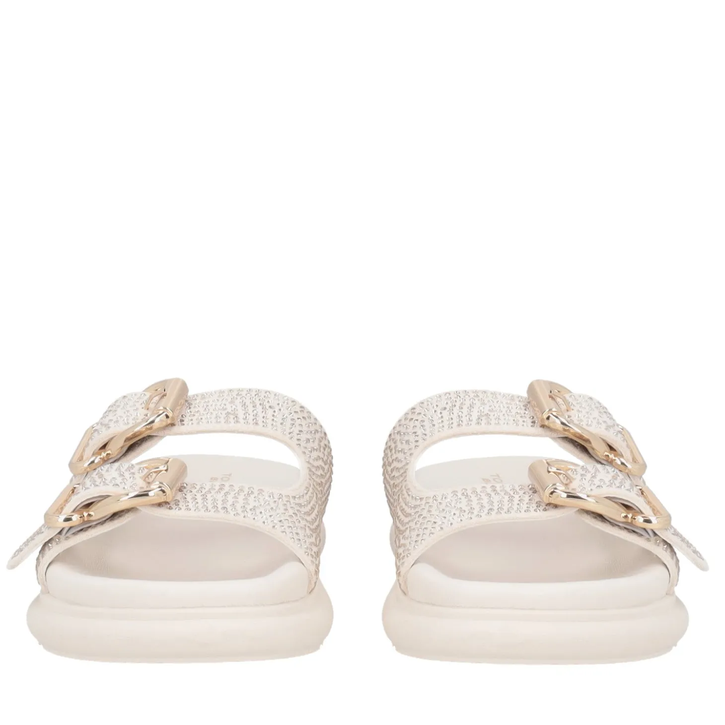 Ciabatta Skyler con microstrass colore avorio