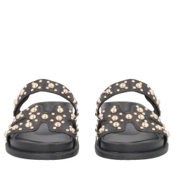 Ciabatta Tansy in pelle con borchie colore nero