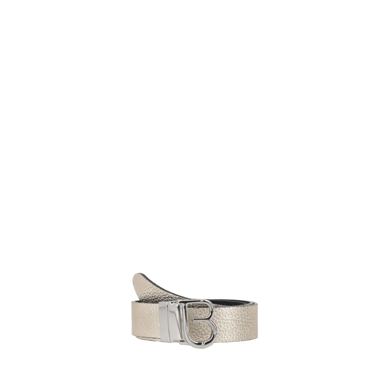 Cintura in pelle con logo tb colore oro/nero