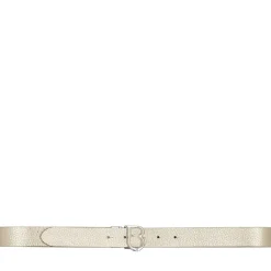 Cintura in pelle con logo tb colore oro/nero
