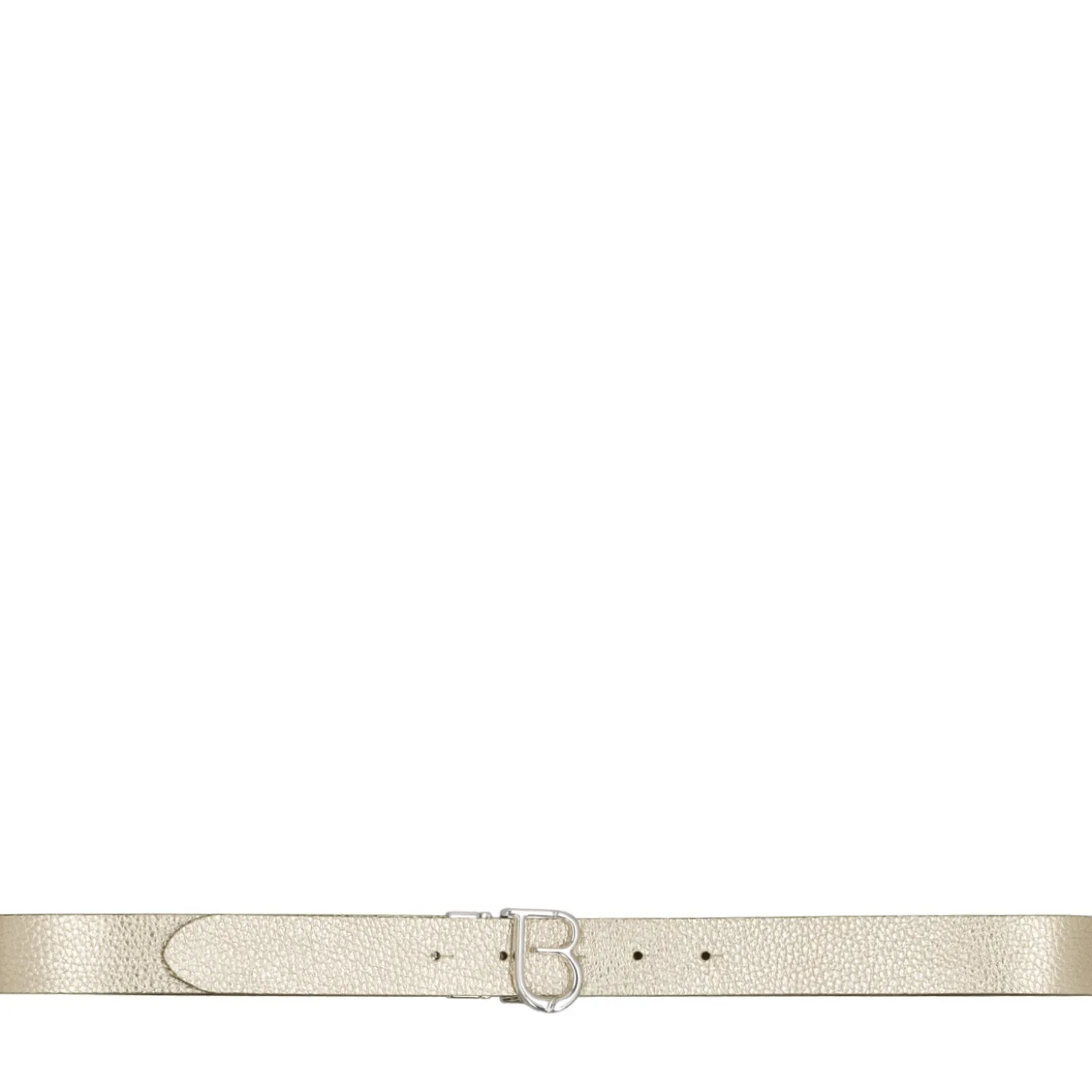 Cintura in pelle con logo tb colore oro/nero