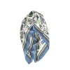 FOULARD ANANAS CON STAMPA COLORE BLU