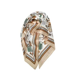 FOULARD ANANAS CON STAMPA COLORE NATURALE