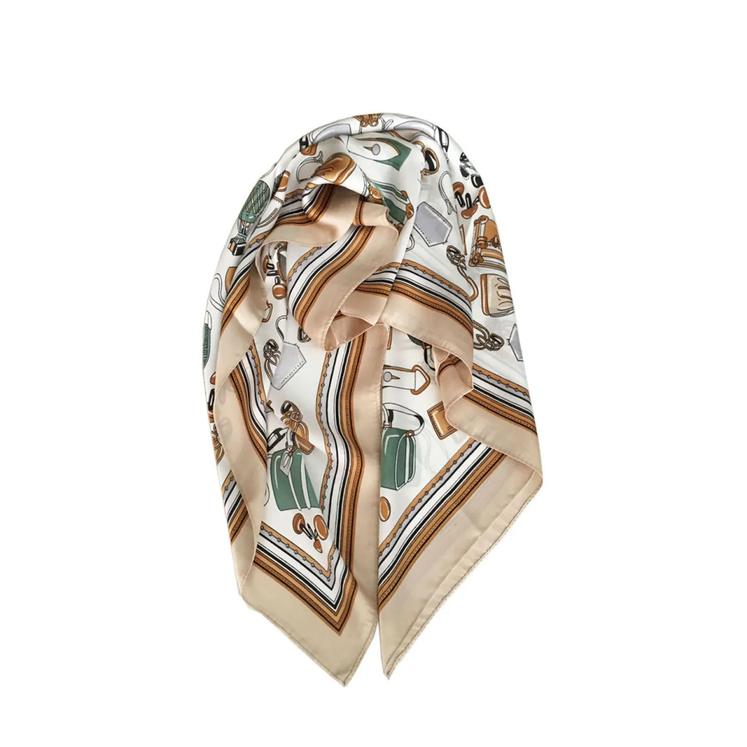 FOULARD ANANAS CON STAMPA COLORE NATURALE