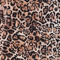 Foulard Matilde con stampa animalier colore cuoio