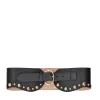 Maxi Cintura in pelle con borchie colore nero