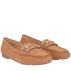 Mocassino Coco in pelle scamosciata colore cuoio