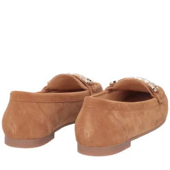 Mocassino Coco in pelle scamosciata colore cuoio