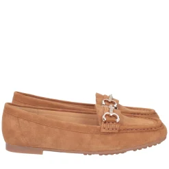 Mocassino Coco in pelle scamosciata colore cuoio