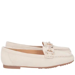 Mocassino Coco in pelle scamosciata colore avorio