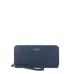 Portafoglio grande con zip tiny bags colore blu
