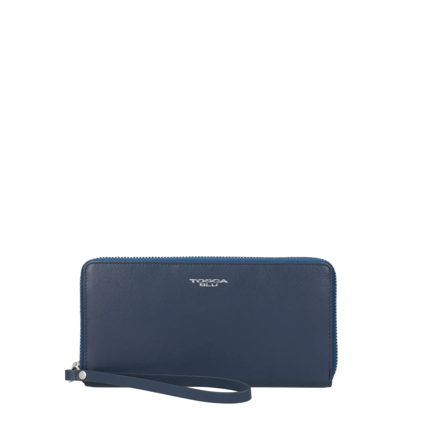 Portafoglio grande con zip tiny bags colore blu
