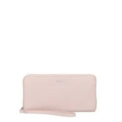 Portafoglio grande con zip tiny bags colore cipria