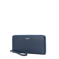 Portafoglio grande con zip tiny bags colore blu