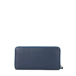 Portafoglio grande con zip tiny bags colore blu